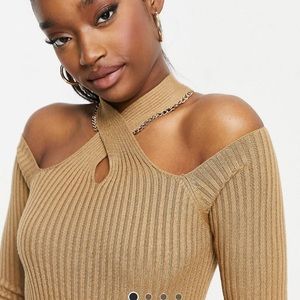 Asos tan knit top